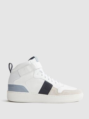 Reiss Aira High Top Leather Trainers