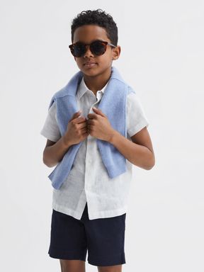 Chemise en lin Reiss Holiday Junior à manches courtes