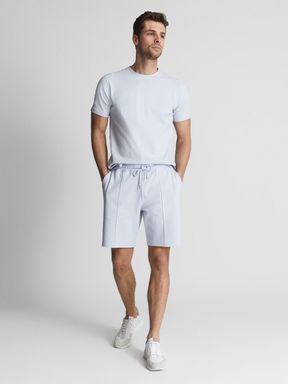 Reiss Norton Strukturierte Jersey-Shorts mit Kordelzug