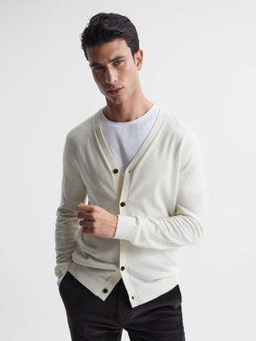 Reiss West Merino Wool Cardigan