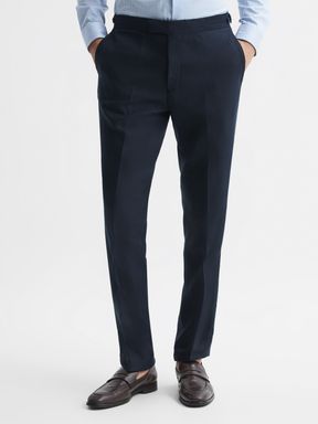 Pantalons habillés en lin Reiss Kin