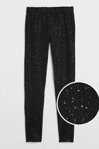 Girls black sparkle leggings hotsell
