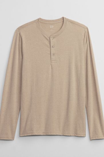 Gap Men's Long Sleeve Henley | fencerite.co.uk