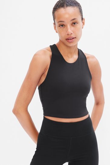 Buy Black Power Move High Neck Support Tank Top from the Gap online shop