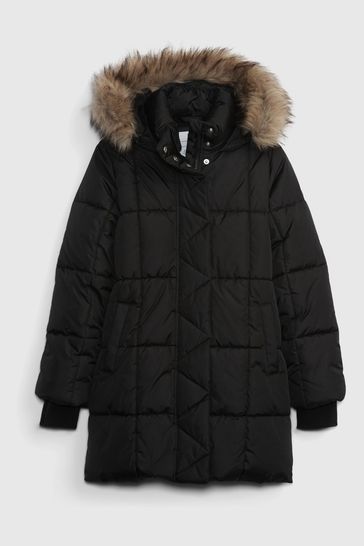 Buy Black Heavy Weight Parka Coat from the Gap online shop