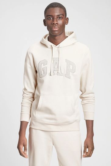 Buy White Logo Arch Hoodie from the Gap online shop