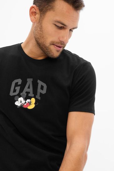 Buy Gap Disney Mickey Mouse Logo Short Sleeve Crewneck T-Shirt from the ...