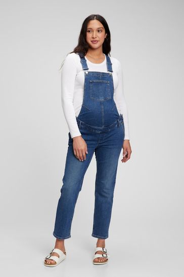 Buy Blue Maternity Denim Dungarees from the Gap online shop