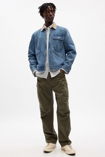 Buy Blue Unisex Sean Wotherspoon Washwell Denim Chore Jacket from the ...