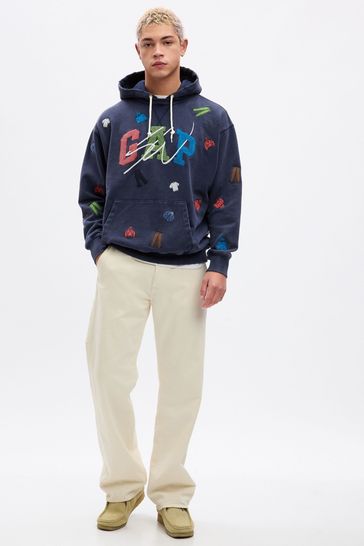 Buy Gap Unisex Sean Wotherspoon Embroidered Arch Logo Hoodie from the ...