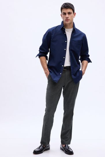 Buy Black Slim Twill Tailored Trousers from the Gap online shop