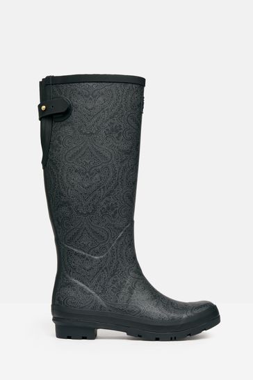 Joules grey cheap floral wellies