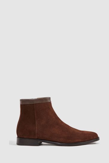 Suede zip boots sales mens