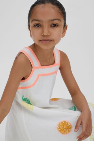 Reiss Ivory Print Arabella 13-14 yrs Cotton-Linen Broderie Dress