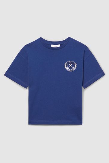Reiss White Alsom Cotton-Jersey Alpine Races-Print T-Shirt