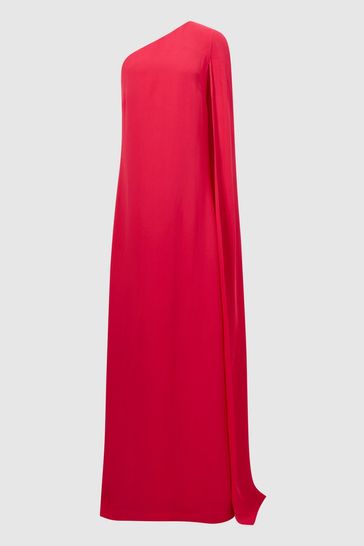 open lace back dress Petal and Pup Women's Nadia One Shoulder Maxi Dress - Black
