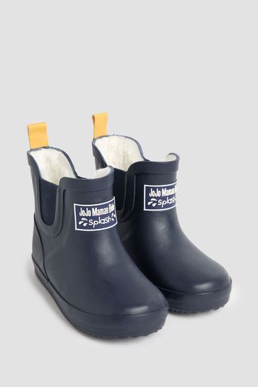Buy Navy Blue Cosy Lined Ankle Wellies from the JoJo Maman Bebe UK online shop