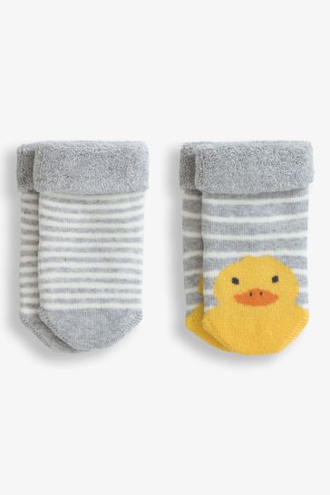 JoJo Maman Bébé Multi Rainbow 2-Pack Baby Socks