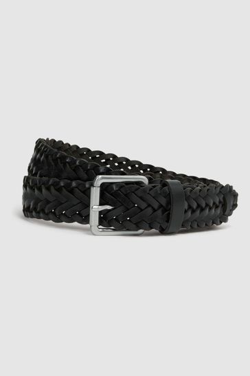 Reiss Carlton Woven Leather Belt REISS