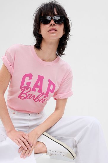 トップス OLD GAP PINK BORBER SHIRT Y2K Shop High Quality Pink Ladies Y2k Clothing T-shirts