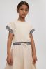 Reiss Ivory Milo Teen Cotton Blend Logo Dress