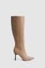 Tan leather heeled store boots