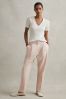Reiss White Farrah Tapered Suit Trousers with TENCEL™ Fibers