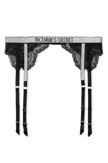 Black garter belt victoria's secret clearance