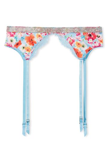 Happy Poppy ShineWaist Satin Garter Belt