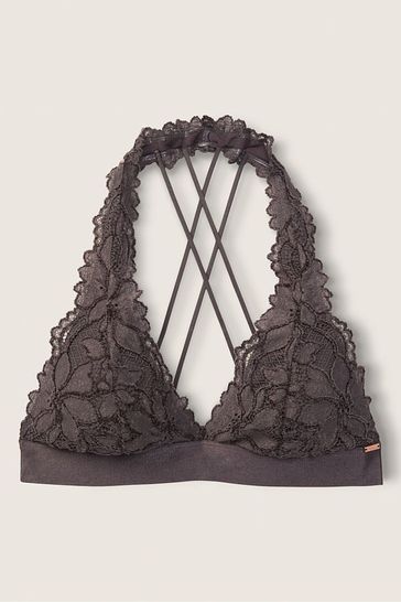 Buy Victoria's Secret PINK Lace Strappy Back Halter Bralette from