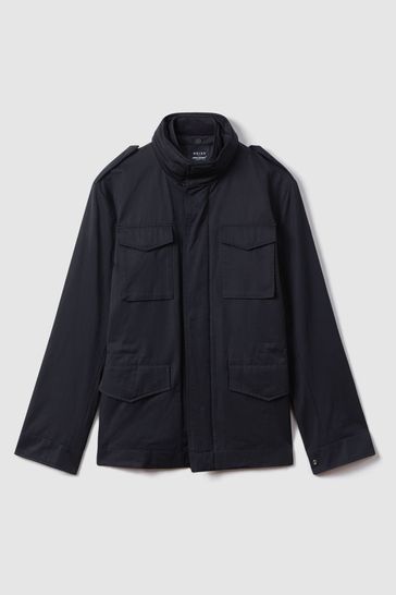 Reiss x McLaren F1 Team Navy McLaren F1 Water Repellent Field Jacket