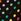 Pure Black Multicolored Dot Print