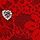 Bright Vermillion Red Heart