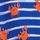 Blue Stripe & Orange Crab Print