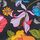 Pure Black Retro Flowers