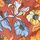 Chestnut Spice Retro Flowers