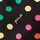 Pure Black Multicolored Dot Print