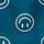 Blue Coral Smiley Face