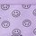 Lavender Love Smiley Print Purple