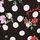 Pure Black Floral Dot Print