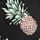 Pure Black Pineapple Print