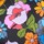 Pure Black Retro Flowers