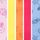 Pink/Yellow/Orange/Pink/Blue