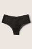 Pure Black No-Show No Show Soft Lace Cheeky Knickers