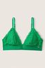 Happy Camper Green Lace Unlined Triangle Bralette, Fuller Cup