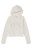 Dusted Olive Green Fleece Cropped Hoodie
