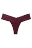 Beach Plum Purple Posey The Lacie Lace Waist Thong Knickers