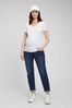 Dark Wash Blue Gap Maternity Over The Bump Girlfriend Jeans