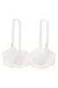 Coconut White Dream Angels Lace Unlined Balcony Bra