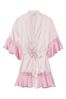 Colorblock Flounce Robe